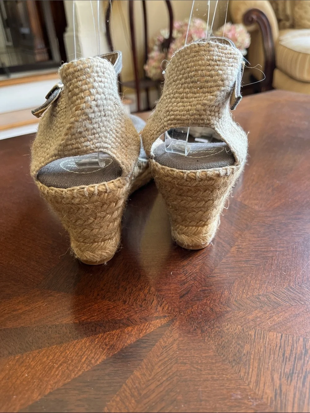 Espadrille Wedge Ankle-Strap Flats - Gray, Toni Pons